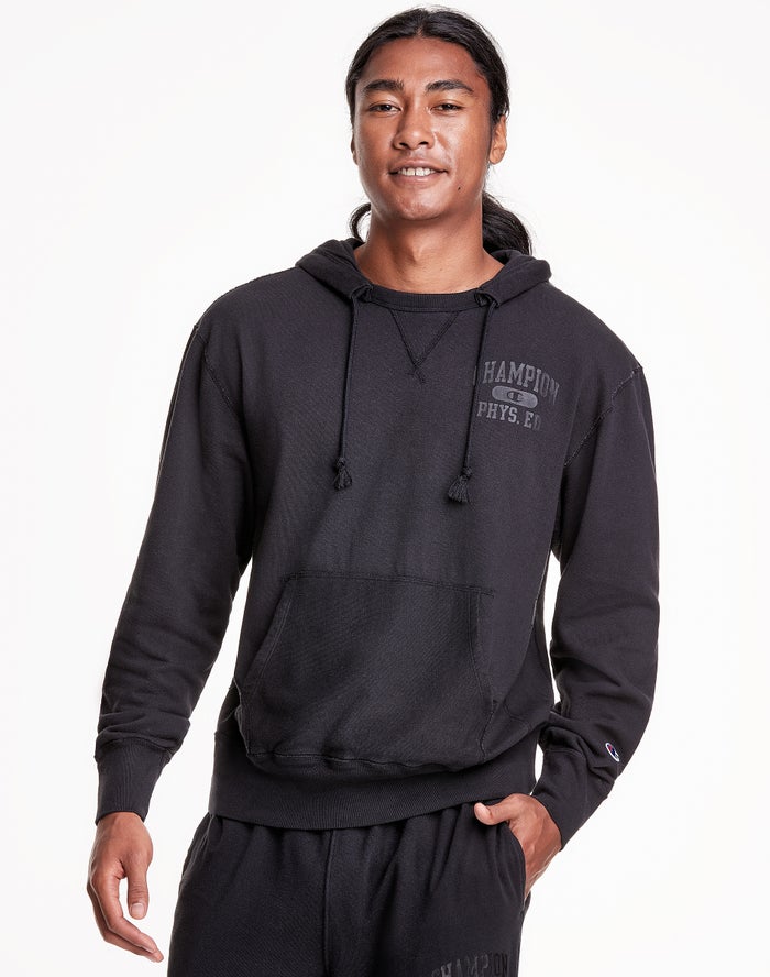 Champion Hoodie Heren - Zwart - Lightweight Fleece V-Notch ( 718295-JTW )